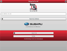 Tablet Screenshot of diningoutforlife.com